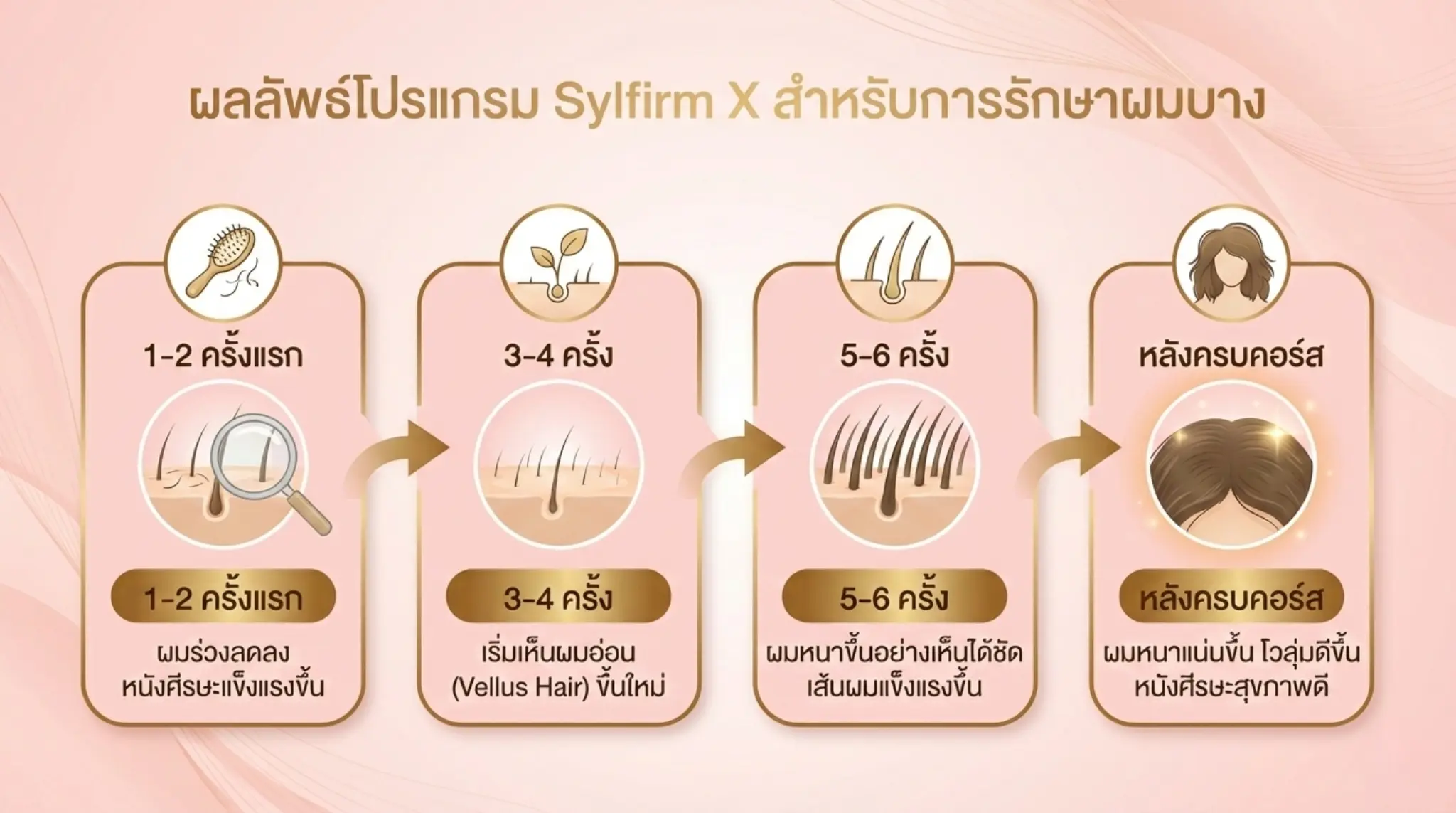 ผลลัพธ์โปรแกรม Sylfirm X สำหรับการรักษาผมบาง 1
